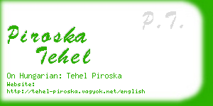 piroska tehel business card